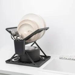 Brabantia SinkSide Afdruiprek Compact - met Bestekhouder - Dark Grey