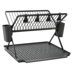 Brabantia SinkSide Inklapbaar Afdruiprek - met Bestekhouder - Dark Grey