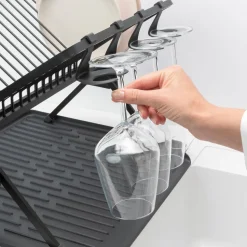 Brabantia SinkSide Inklapbaar Afdruiprek - met Bestekhouder - Dark Grey