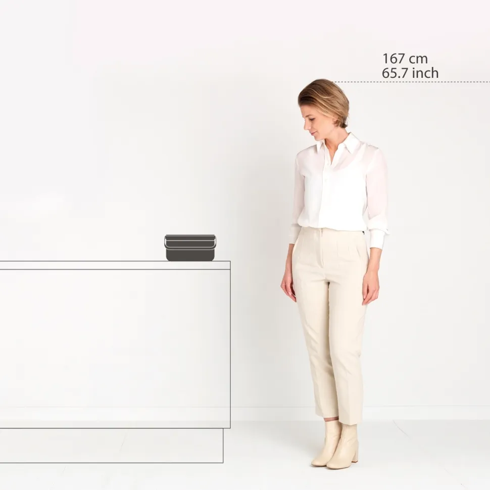 Brabantia SinkSide Prullenbak Aanrecht Afvalbakje Dark Grey 1,8 liter