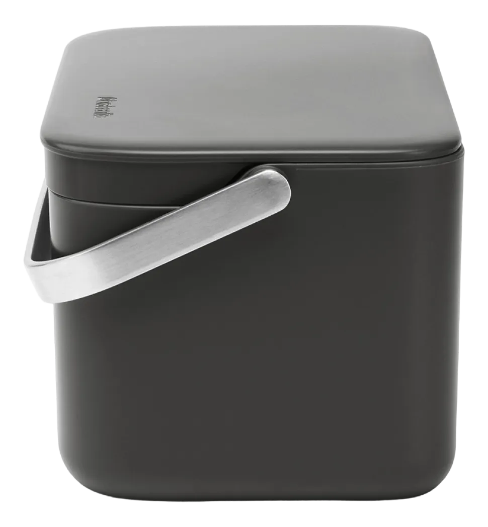 Brabantia SinkSide Prullenbak Aanrecht Afvalbakje Dark Grey 1,8 liter