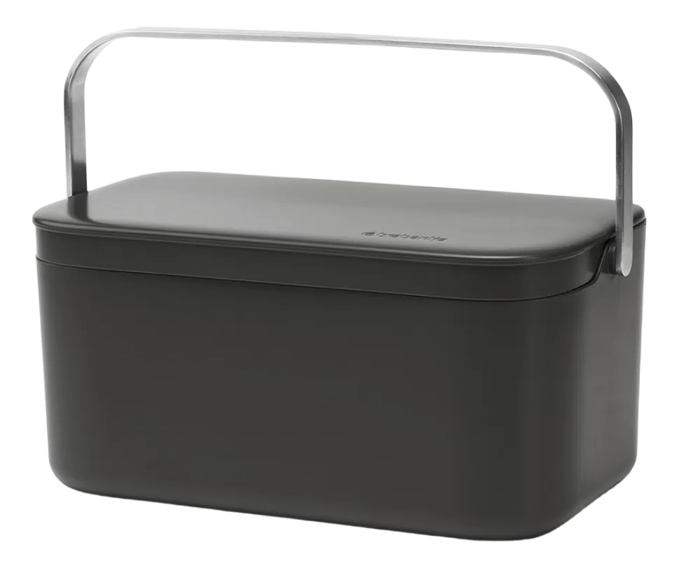 Brabantia SinkSide Prullenbak Aanrecht Afvalbakje Dark Grey 1,8 liter