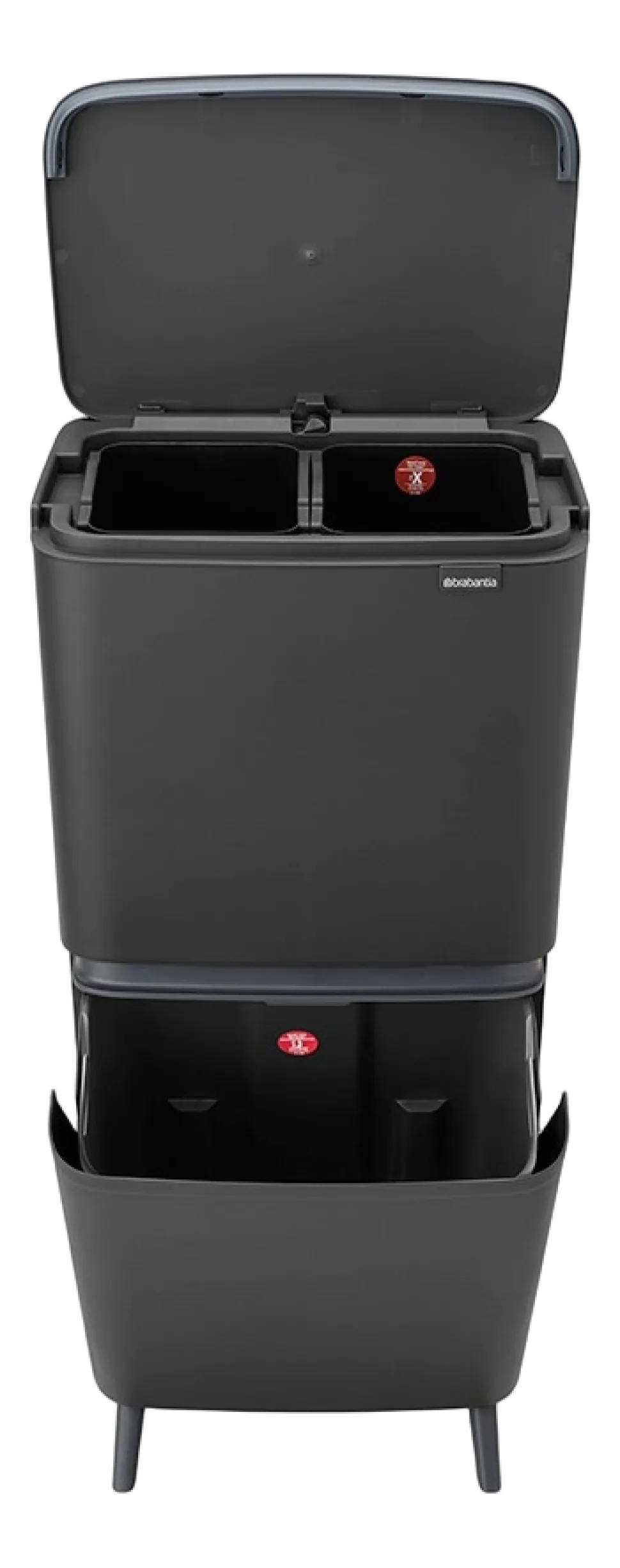 Brabantia SortUp Hi Prullenbak Dark Grey 20 + 25 liter