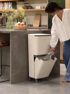 Brabantia SortUp Hi Prullenbak Soft Beige 20 + 25 liter