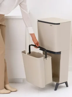 Brabantia SortUp Hi Prullenbak Soft Beige 20 + 25 liter