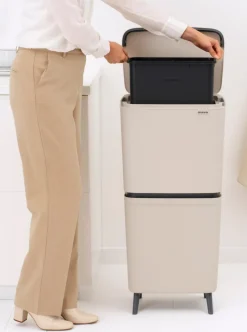 Brabantia SortUp Hi Prullenbak Soft Beige 20 + 25 liter