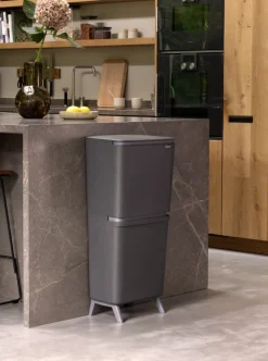 Brabantia SortUp Hi Prullenbak Dark Grey 25 + 10 + 10 liter