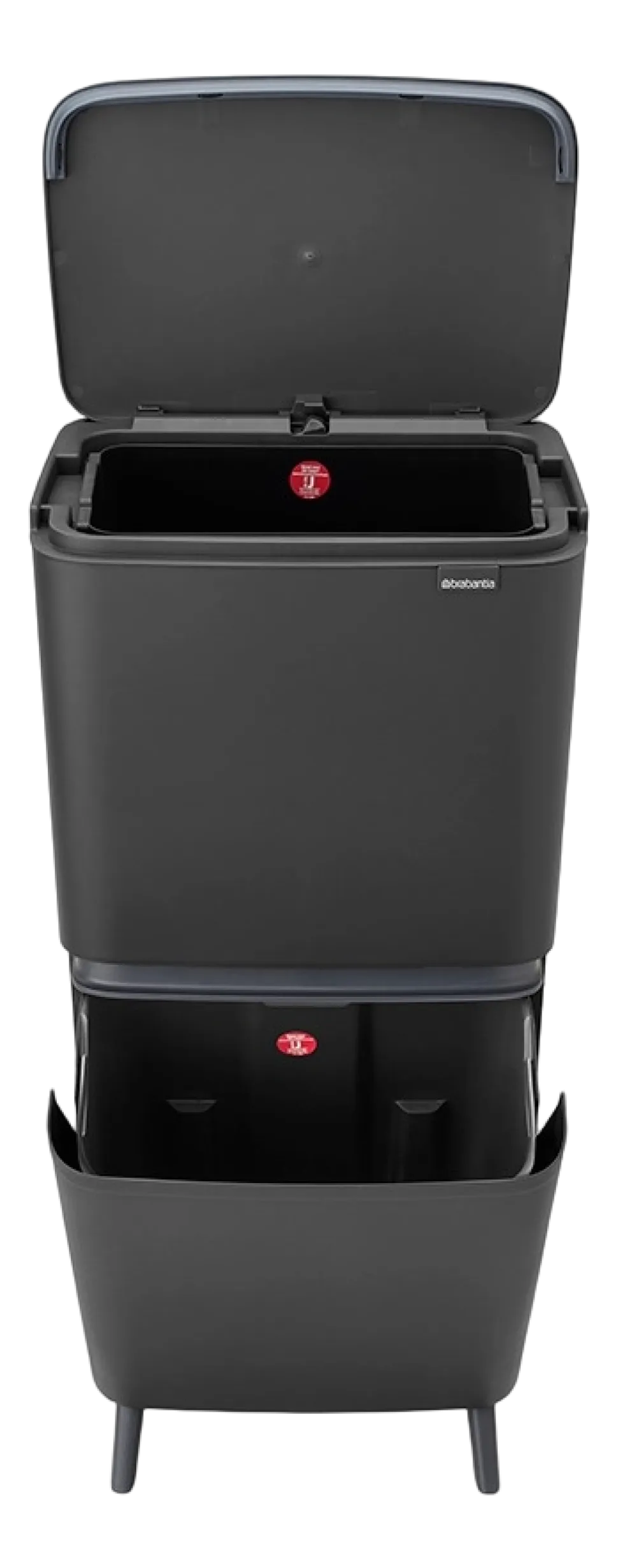 Brabantia SortUp Hi Prullenbak Dark Grey 25 + 10 + 10 liter