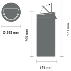 Brabantia Touch Bin New Afvalemmer 30 Liter - 189177 Outlet