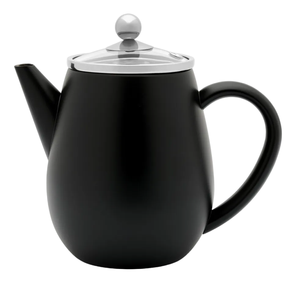 Bredemeijer Theepot Duet Eva Mat Zwart 0,5 L