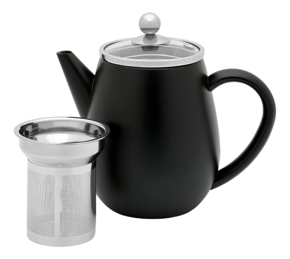 Bredemeijer Theepot Duet Eva Mat Zwart 0,5 L