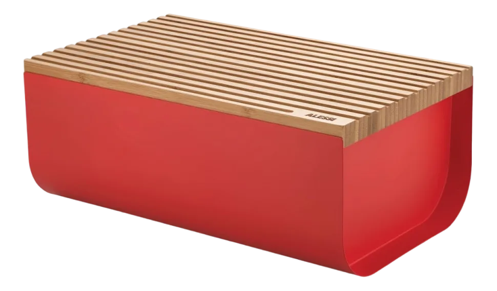 Broodmand + Broodplank Alessi Mattina Red