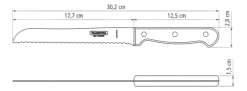 Tramontina Broodmes Landhaus 15 cm Discount