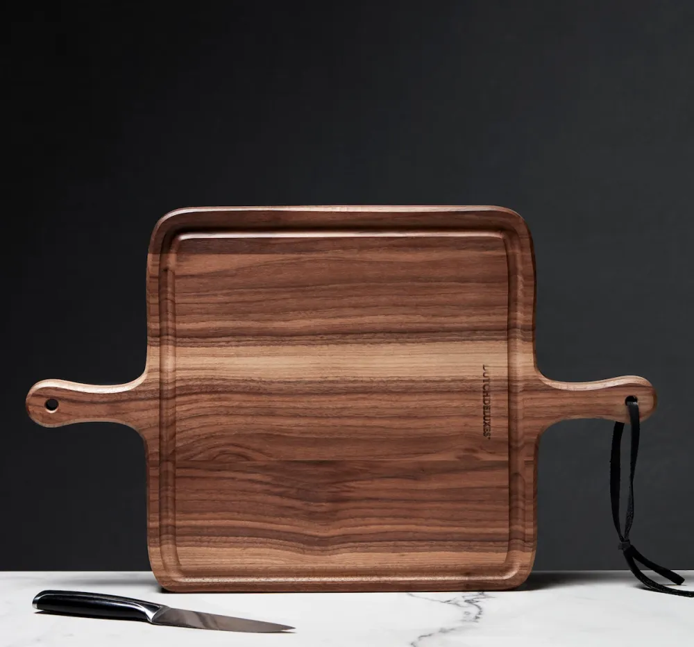 Dutchdeluxes Broodplank BBQ XL Square Oiled Walnut Outlet