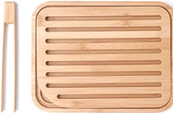 Pebbly Broodplank Naturel Met Tang 26x20 cm