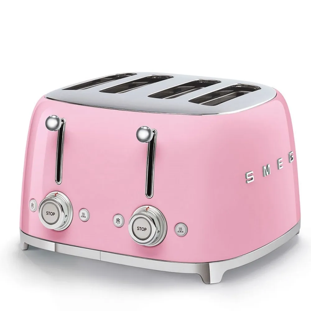 Smeg Broodrooster TSF03PKEU 4x4 50 Style Roze Online