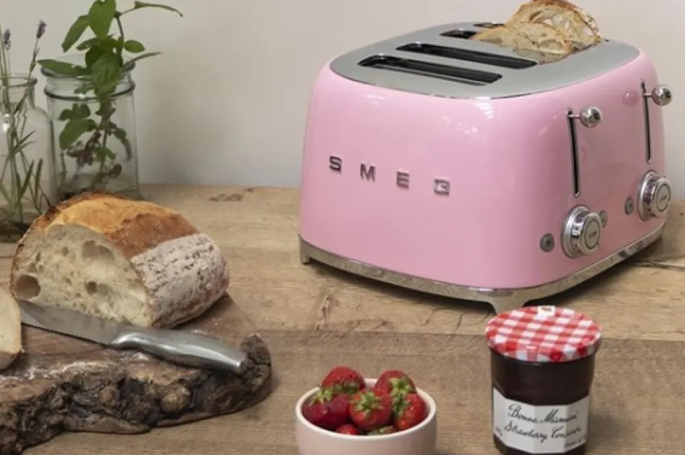 Smeg Broodrooster TSF03PKEU 4x4 50 Style Roze Online