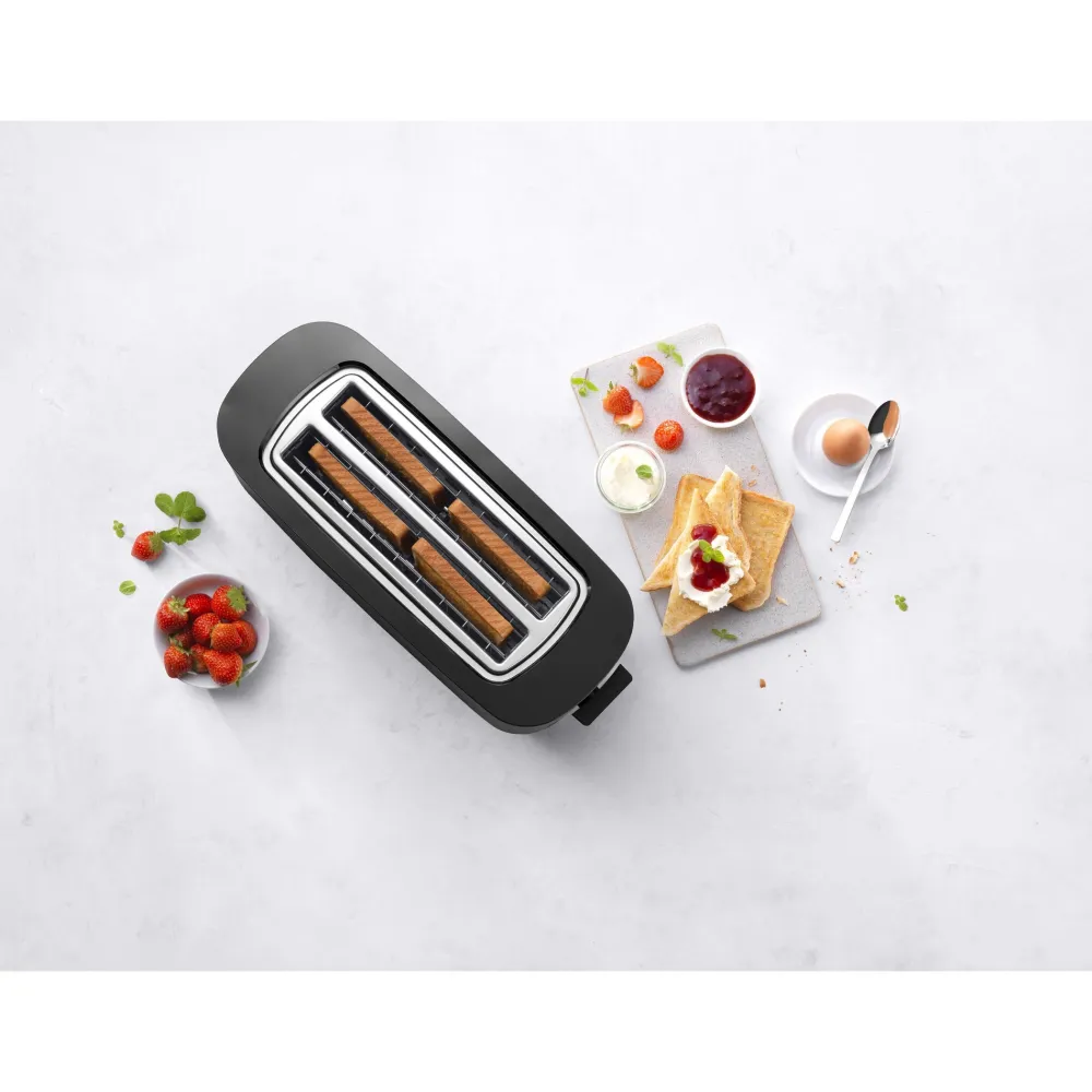 Zwilling Broodrooster Enfinigy Black 4/2 Met Broodjeswarmer