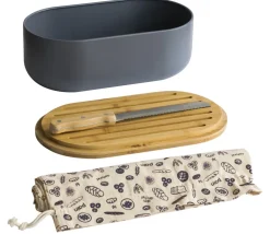 Pebbly Broodtrommel 4 in 1 Hout Blue Grey Discount