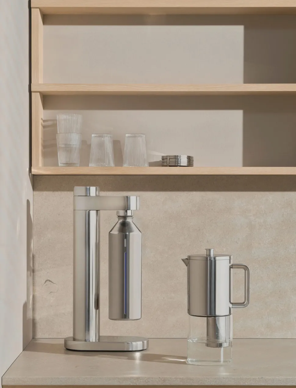 Bruiswaterfles Stelton Brus Steel 1,2 L