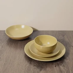 by fonQ Pebbled Serviesset 24-delig - Zandgeel Clearance