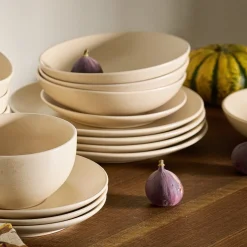 by fonQ Pebbled Serviesset 24-delig - Beige