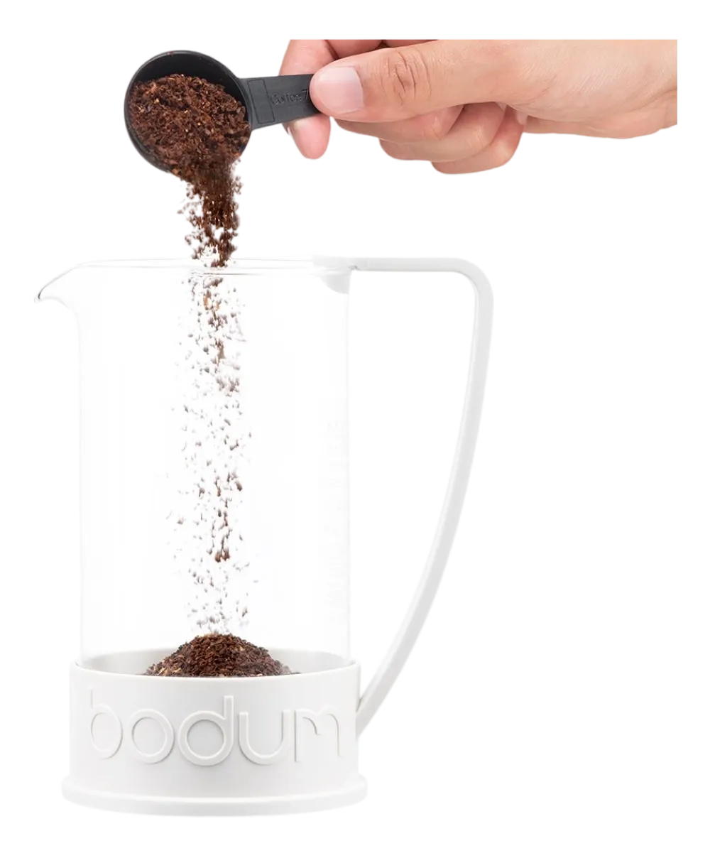 Bodum Cafetière Brazil White Gebogen Handvat 1L New