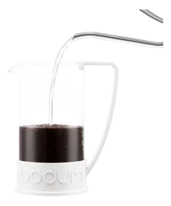 Bodum Cafetière Brazil White Gebogen Handvat 1L New