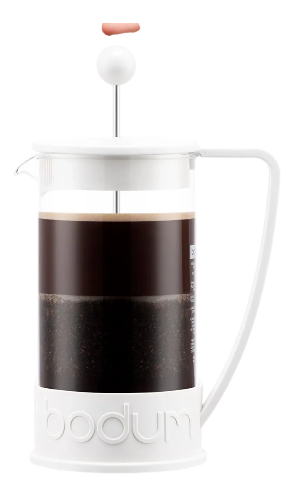 Bodum Cafetière Brazil White Gebogen Handvat 1L New