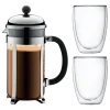 Bodum Cafetière Chambord Set Chrome 350 ml New