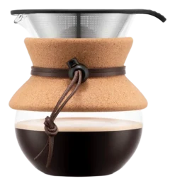 Bodum Cafetière Pour Over Met Filter en Kurken Hals Bruin 500 ml Outlet