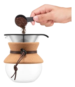 Bodum Cafetière Pour Over Met Filter en Kurken Hals Bruin 500 ml Outlet