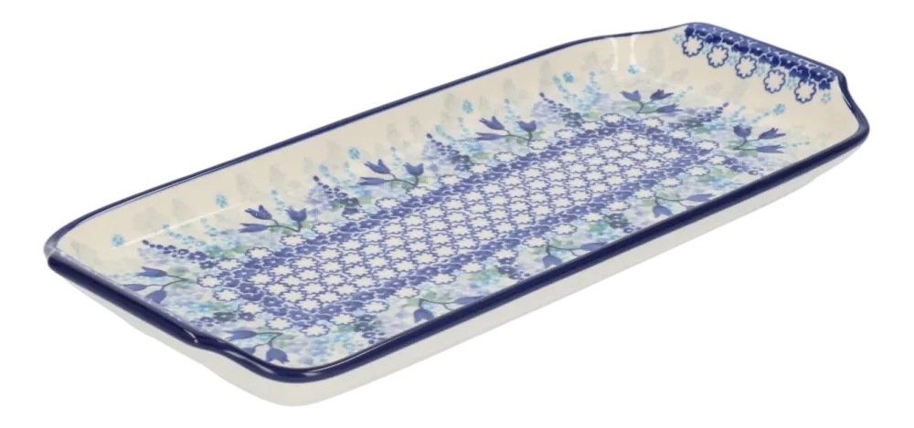 Bunzlau Castle Cakeschaal Blue Garden Oblong Discount