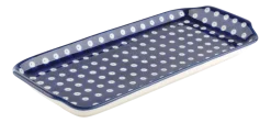 Cakeschaal Bunzlau Castle Oblong Blue Eyes (14,5 x 31,5 cm)