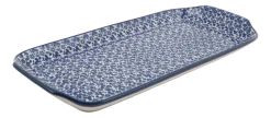 Cakeschaal Bunzlau Castle Oblong Indigo (14,5 x 31,5 cm)