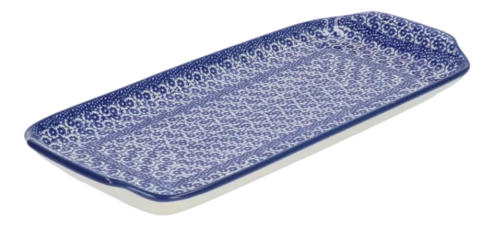 Bunzlau Castle Cakeschaal Oblong Midnight Blue (14,5 x 31,5 cm) Clearance