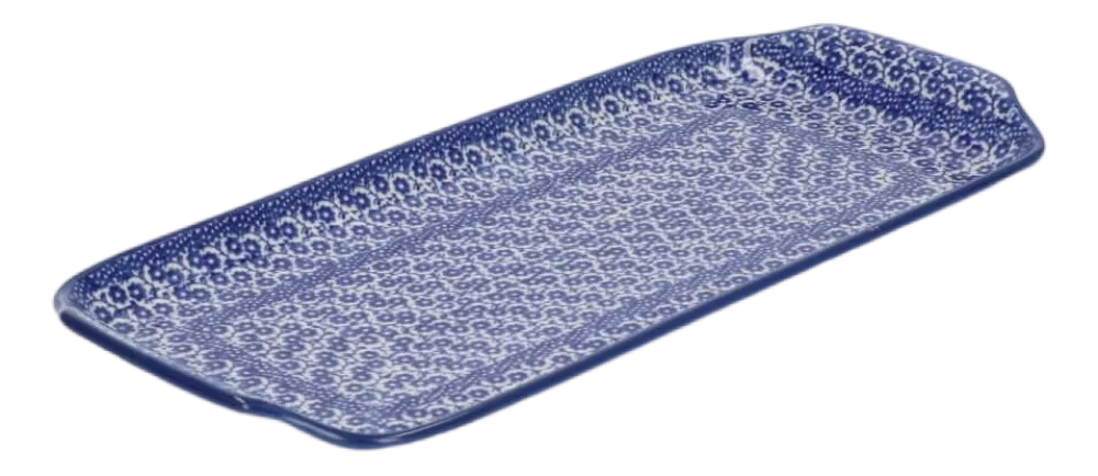 Bunzlau Castle Cakeschaal Oblong Midnight Blue (14,5 x 31,5 cm) Clearance