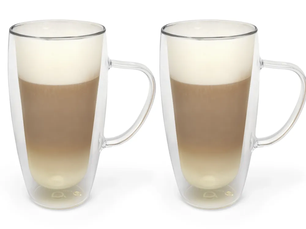 Bredemeijer Cappucinoglas Dubbelwandig Transparant 400 ml (set van 2) Outlet