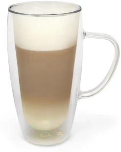 Bredemeijer Cappucinoglas Dubbelwandig Transparant 400 ml (set van 2) Outlet
