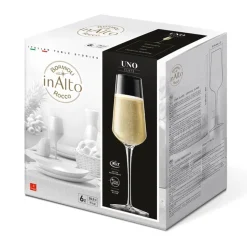 Bormioli Rocco Champagneglas Inalto Uno 28 cl (Set van 6) New