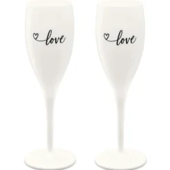 Koziol Champagneglas Superglas Cheers No. 1 Love Edition (Set van 2)