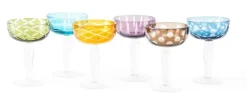 Champagneglas POLSPOTTEN Coupe Cuttings Multicolour (Set van 6)