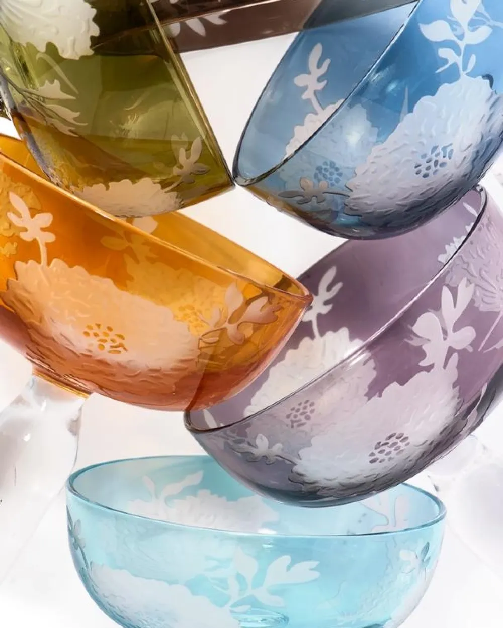 POLSPOTTEN Champagneglas Coupe Peony Multicolour (Set van 6) Clearance