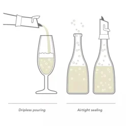 Champagne Saver Vacu Vin Zwart