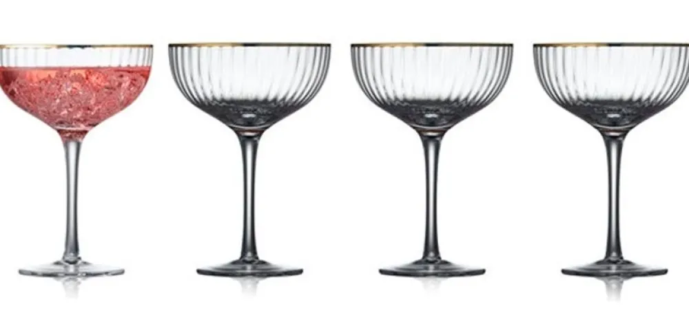 Lyngby Cocktailglas Glas Palermo Gold 315 ml (4-delig) Hot