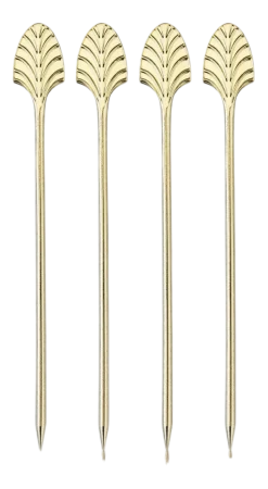 Cocktailprikker Viski Art Deco Gold (Set van 4)