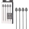 Viski Cocktailprikker Art Deco Gunmetal (Set van 4) Outlet