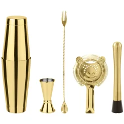 Paderno Cocktailset Boston Mirror Gold (Set van 5)