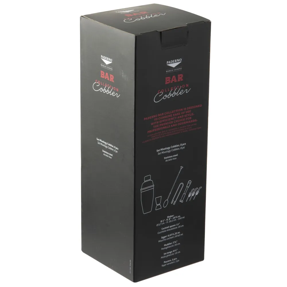 Paderno Cocktailset Cobbler Mirror Copper (Set van 8) Discount
