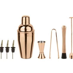 Paderno Cocktailset Cobbler Mirror Copper (Set van 8) Discount